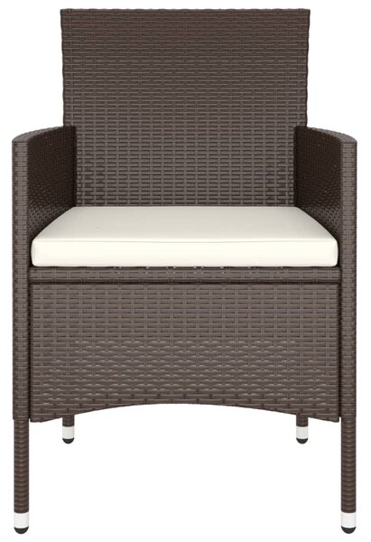 9 részes barna polyrattan kerti étkezőgarnitúra