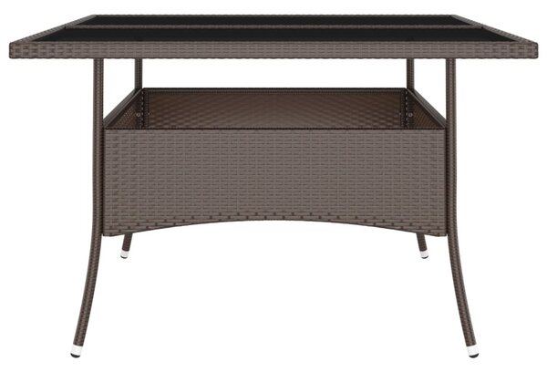 9 részes barna polyrattan kerti étkezőgarnitúra