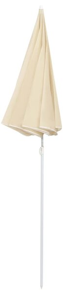 Homokszínű kültéri napernyő acél rúddal 180 cm