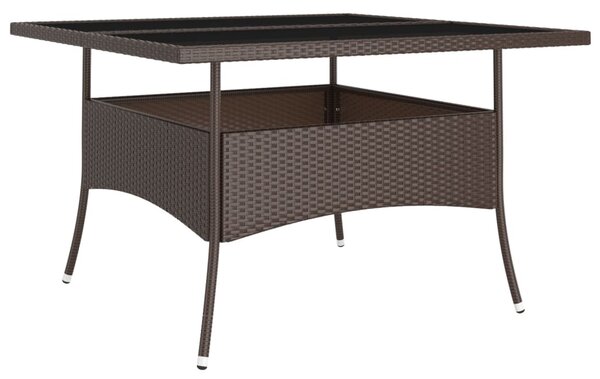 9 részes barna polyrattan kerti étkezőgarnitúra