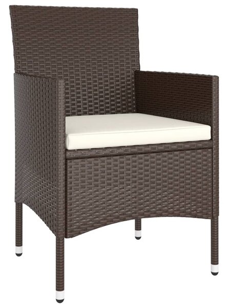9 részes barna polyrattan kerti étkezőgarnitúra
