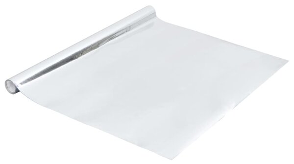 Magasfényű ezüst öntapadó PVC bútorfólia 500 x 90 cm