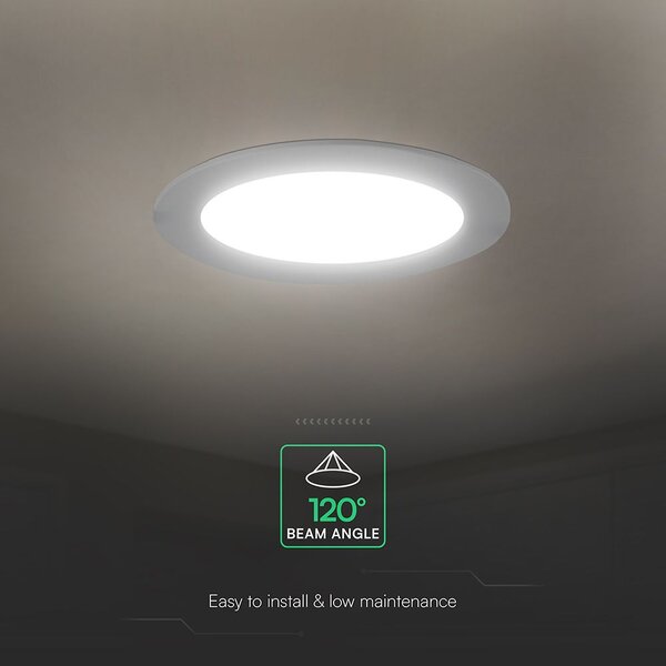 V-TAC CREE SMD süllyeszthető mennyezeti alumínium kerek LED panel 18W, CCT - SKU 2148606