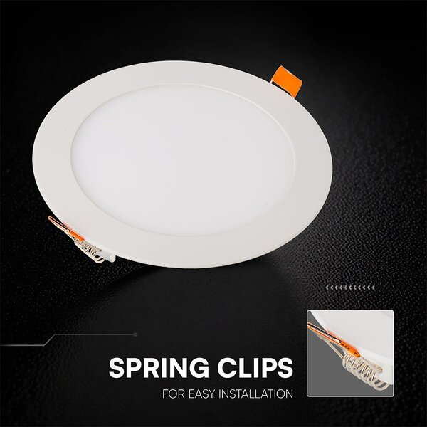V-TAC CREE SMD süllyeszthető mennyezeti alumínium kerek LED panel 12W, CCT - SKU 2148596