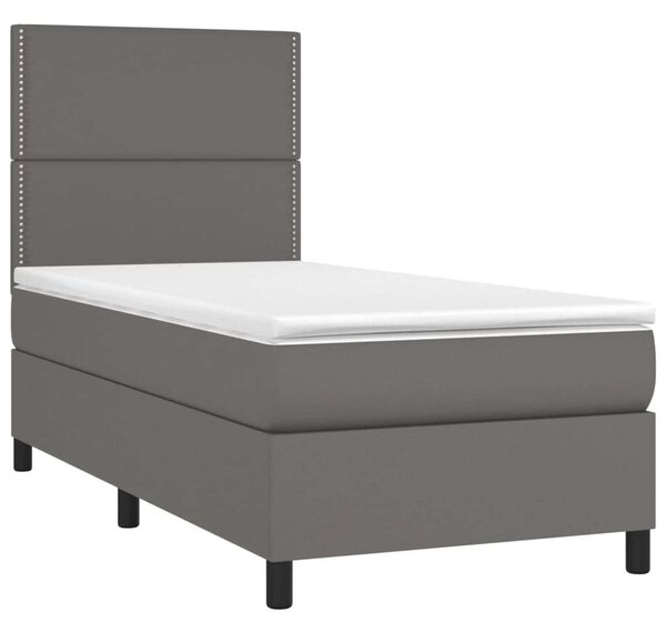 VidaXL LED-es Ágy - Műbőr - 100x200 cm