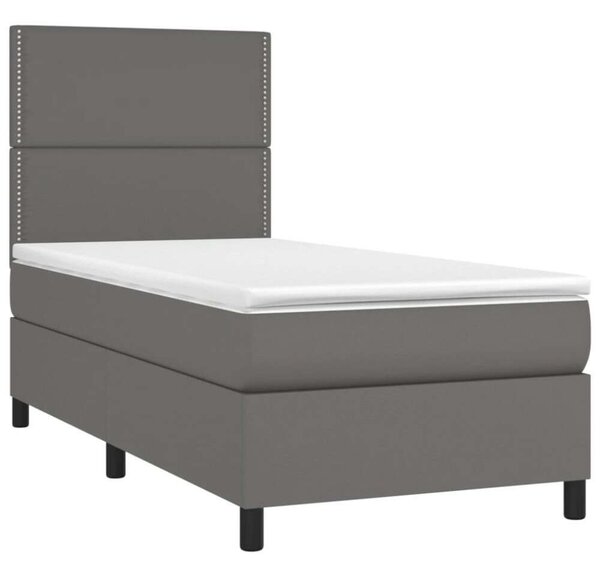 VidaXL LED-es Ágy - Műbőr - 100x200 cm