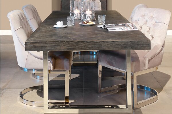 BLACKBONE exkluzív étkezőasztal -arany/ezüst - 180/220cm