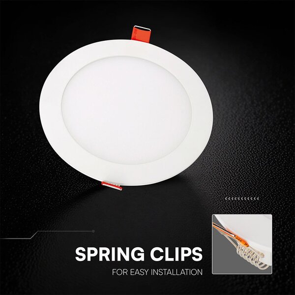 V-TAC CREE SMD süllyeszthető mennyezeti alumínium kerek LED panel 18W, CCT - SKU 2148606