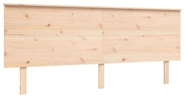 VidaXL Tömör Fenyőfa Ágykeret - Fejtámlával - 200x200 cm