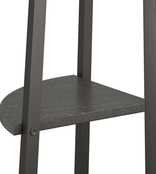 3 szintes fekete sarokpolc 45,5 x 31,5 x 120 cm