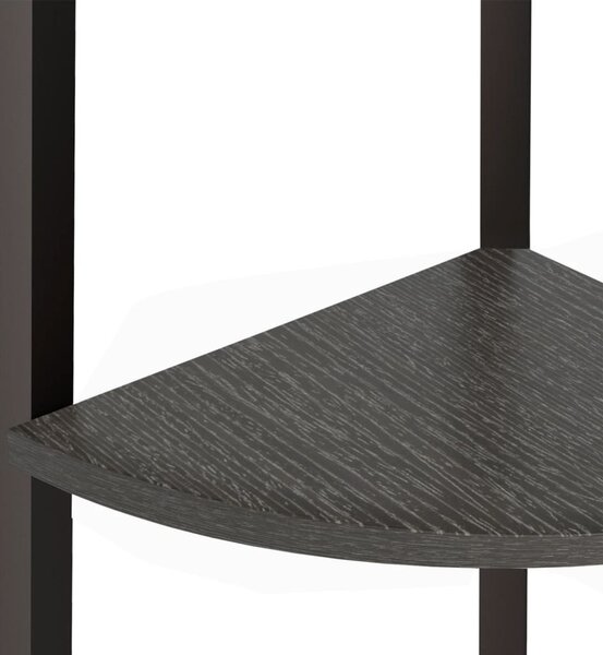 3 szintes fekete sarokpolc 45,5 x 31,5 x 120 cm