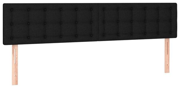 VidaXL Fekete Szövet Ágy - 160x200 cm
