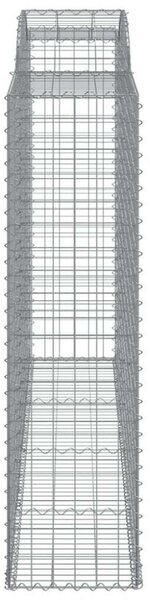 VidaXL 6 db íves horganyzott vas gabion kosár 300x50x180/200 cm