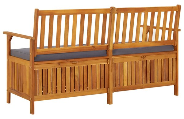 Tömör akácfa tárolópad párnával 148 cm