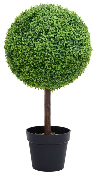 Zöld gömbalakú cserepes műpuszpáng 50 cm