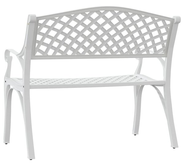 Fehér öntött alumínium kerti pad 102 cm
