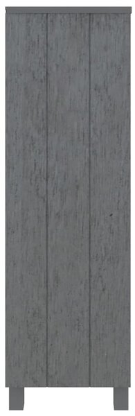 HAMAR sötétszürke tömör fenyőfa könyvszekrény 85 x 35 x 112 cm