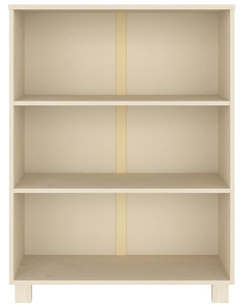 HAMAR mézbarna tömör fenyőfa könyvszekrény 85 x 35 x 112 cm