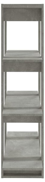 Betonszürke könyvszekrény/térelválasztó 100 x 30 x 123,5 cm