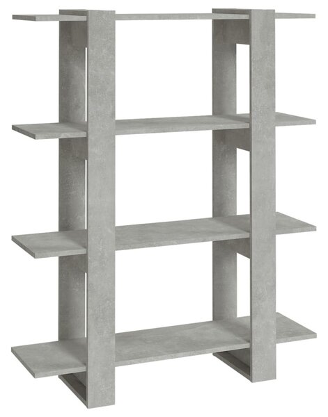 Betonszürke könyvszekrény/térelválasztó 100 x 30 x 123,5 cm