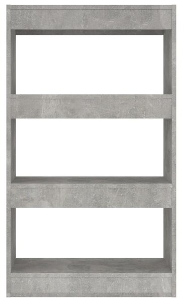 Betonszürke szerelt fa könyvszekrény/térelválasztó 60x30x103 cm