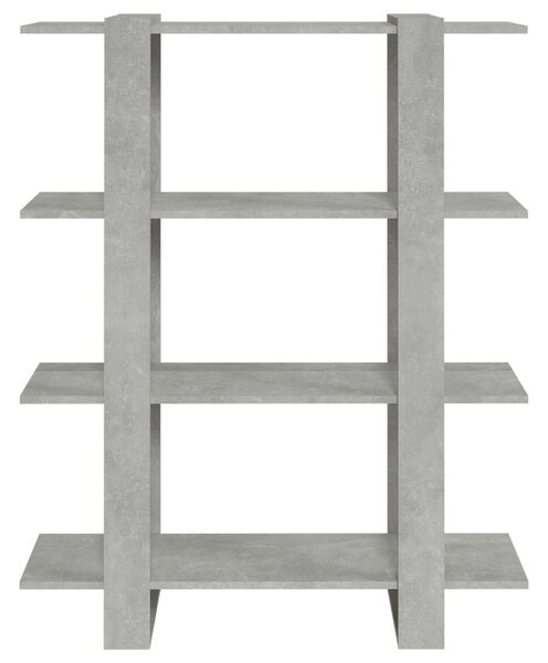 Betonszürke könyvszekrény/térelválasztó 100 x 30 x 123,5 cm