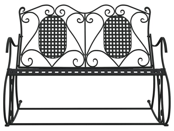 Kétszemélyes fekete acél hintapad 113 cm