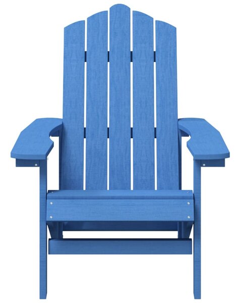 Vízkék HDPE kerti adirondack szék asztallal