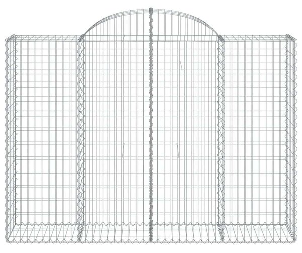 VidaXL Gabion Kosár - 11 db - Íves - 200x50x140/160 cm