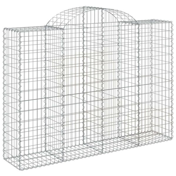 VidaXL Gabion Kosár - 11 db - Íves - 200x50x140/160 cm
