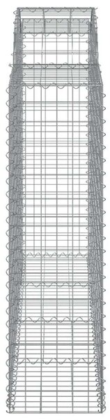 VidaXL Gabion Kosár - 11 db - Íves - 200x50x140/160 cm
