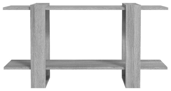 Szürke sonoma-tölgyszínű szerelt fa könyvszekrény 100x 30x51 cm