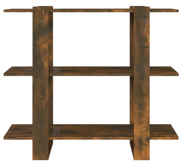 Füstös tölgy színű térelválasztó könyvszekrény 100x30x87 cm