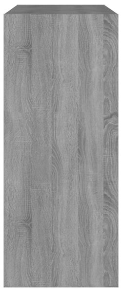 Szürke sonoma színű térelválasztó könyvszekrény 80x30x72 cm