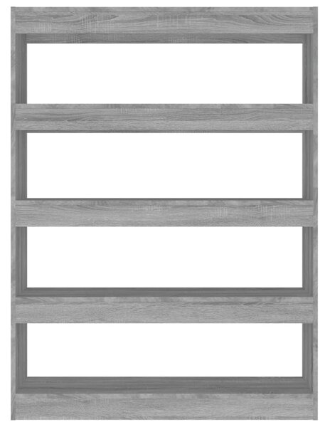 Szürke sonoma színű könyvszekrény/térelválasztó 100x30x135 cm