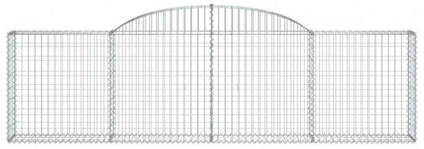 VidaXL Gabion Kosár - Íves - 12 db - 300x30x80/100cm