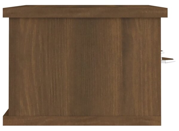 Barna tölgy színű szerelt fa faliszekrény 60 x 26 x 18,5 cm