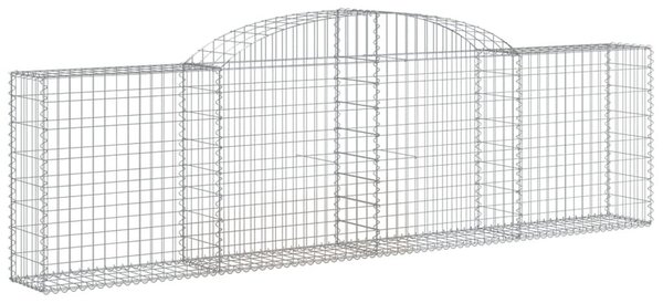 VidaXL Gabion Kosár - Íves - 12 db - 300x30x80/100cm