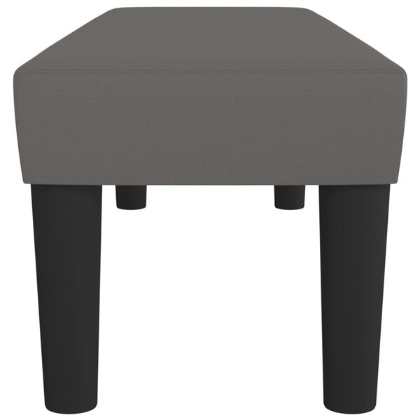 VidaXL szürke műbőr pad 100 x 30 x 30 cm
