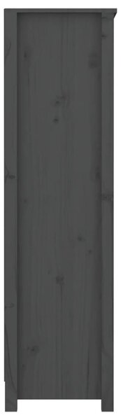 Szürke tömör fenyőfa könyvszekrény 80x35x126 cm