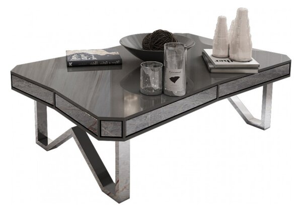 RIXOS exkluzív dohányzóasztal - 130cm - szürke