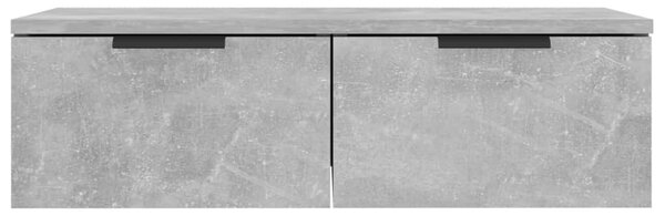 2 db betonszürke szerelt fa fali szekrény 68 x 30 x 20 cm