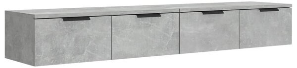 2 db betonszürke szerelt fa fali szekrény 68 x 30 x 20 cm