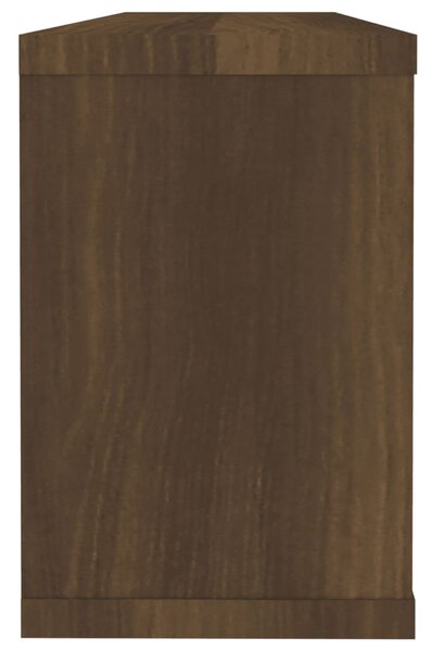 6 db barna tölgy színű szerelt fa fali kockapolc 60x15x23 cm
