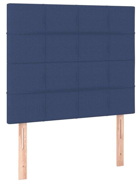 VidaXL Ágy - Kék Szövet - 120x200 cm - LED-es