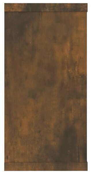 2 db füstös tölgy színű szerelt fa fali kockapolc 100x15x30 cm