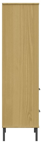 OSLO barna tömör fa könyvszekrény 2 fiókkal 60 x 35 x 128,5 cm