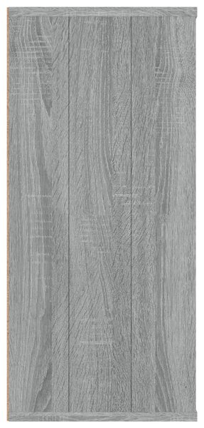 Szürke sonoma szerelt fa könyv-/tálalószekrény 66 x 30 x 98 cm