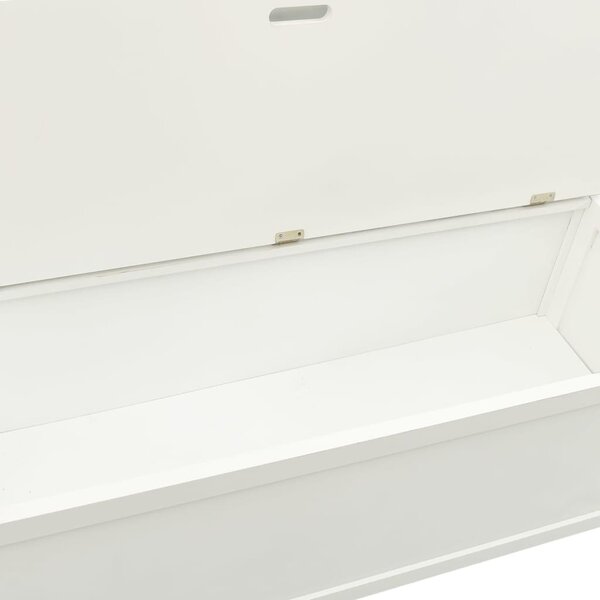 Fehér tömör fenyőfa pad 107 x 45 x 75,5 cm
