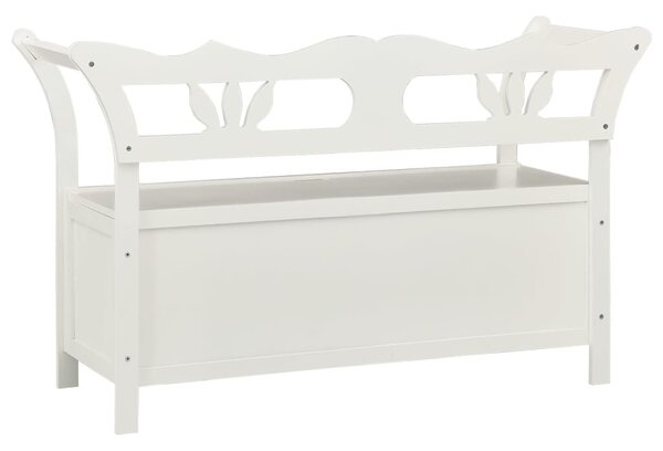 Fehér tömör fenyőfa pad 107 x 45 x 75,5 cm